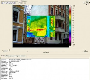 Themographie-Brandwand
